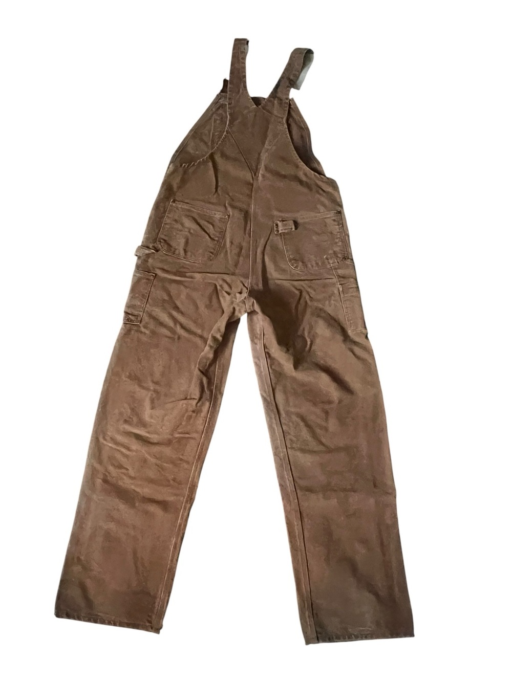 Carhartt Brown Cotton Work Bib Overalls Men’s 38x36 R06 BRN Construction - Picture 2 of 14